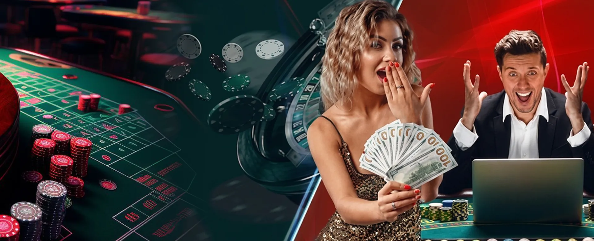 okbet Live Casino Dealer managing a game of Baccarat with golden accents